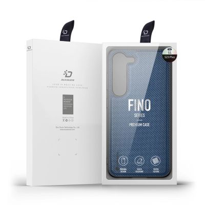 5. Dux Ducis Fino case Samsung Galaxy S23+ cover with silicone frame blue