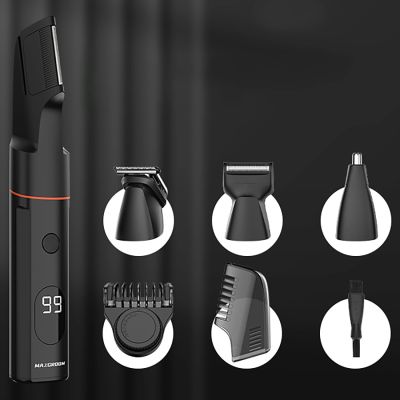 4. MAXGROOM LK-881 multifunctional trimmer with replaceable tips - black