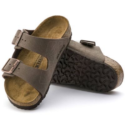 2. Birkenstock Arizona Kids Birko-Flor Nubuk Mocha narrow flip-flops for kids (0552893)