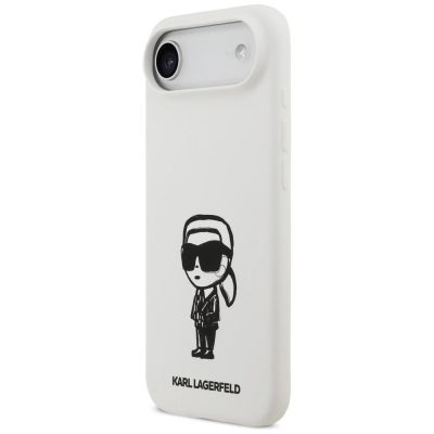 2. Karl Lagerfeld Silicone Karl Sketch & Logo MagSafe Case for iPhone 17 Air - White