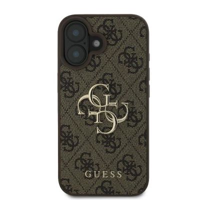3. Guess 4G Big Logo Case for iPhone 16 - Brown
