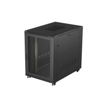 19" 22U 800x1200 black Lanberg floor-standing rack cabinet with perforated doors (flat pack)
