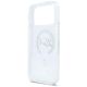 7. Karl Lagerfeld Liquid Glitter Karl Script Logo MagSafe Case for iPhone 17 Pro Max - Clear