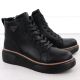 13. Black Women’s Leather Wedge Ankle Boots Filippo DBT6452