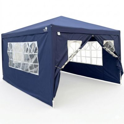 7. GARDEN TENT PAVILION 3X4X2.5M NAVY BLUE SASKA GARDEN