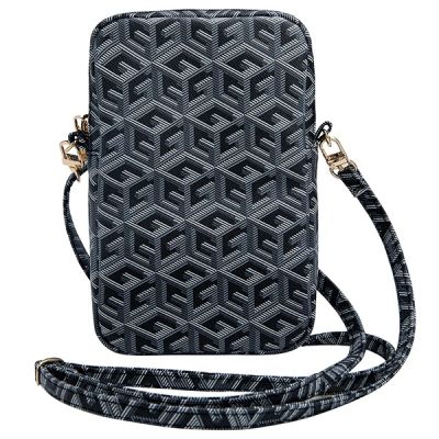 4. Guess Zip GCube Bottom Stripe phone bag - black