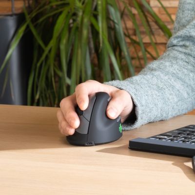 2. Ergonomic mouse R-Go Maus HE ergonomisch rechts Bluetooth mittel schwarz/sil retail
