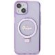 3. Guess Ring Stand Script Glitter MagSafe case for iPhone 15 Plus / 14 Plus - purple