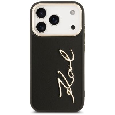 3. Karl Lagerfeld Karl Script Logo Case for iPhone 17 Pro - Black