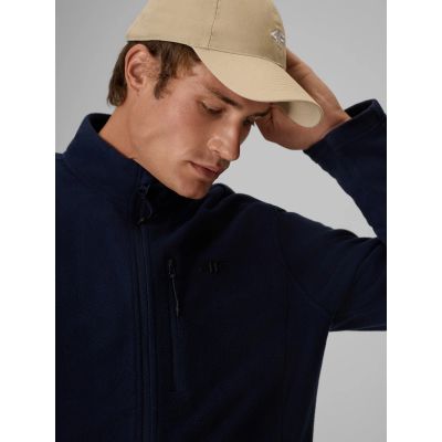 3. Regular men's fleece with stand-up collar 4F 4FRAW26TFLEM542-30S