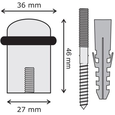 5. 27/46 mm Satin Stainless Steel Door Stopper KOWALSKI
