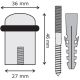 5. 27/46 mm Satin Stainless Steel Door Stopper KOWALSKI