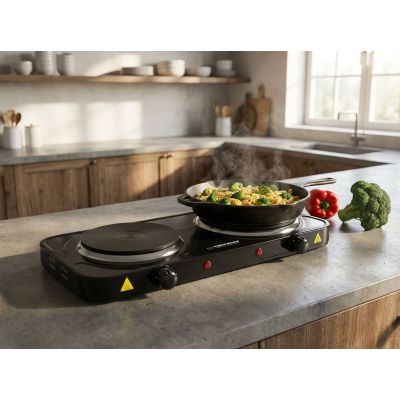 14. ESPERANZA ELECTRIC COOKER YELLOWSTONE 1500W + 1000W BLACK EKH014K
