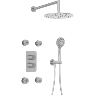 Concealed shower set with thermostatic BOX - with shower head