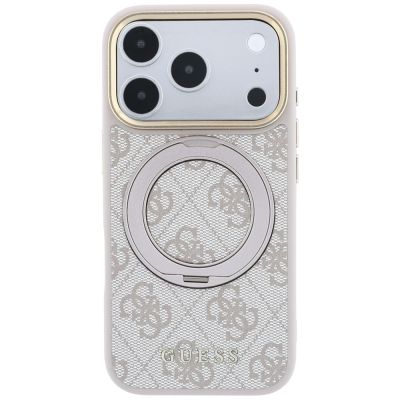 3. Guess Ring Stand 360 4G Classic Logo MagSafe Case for iPhone 17 Pro Max / 18 Pro Max - Pink