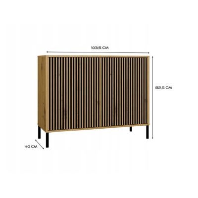 3. KAMARO 2D SLIM ARTISAN CHEST OF DRAWERS/BLACK