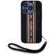 2. Karl Lagerfeld Saffiano Athleisure Stripes Cord iPhone 15 Pro Max Case - Red