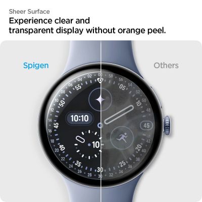 9. Spigen Elite Shield EZ Fit 2-Pack hydrogel foil for Google Pixel Watch 45 mm