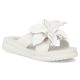 2. Women's leather flip-flops with a flower, white Filippo DK7762