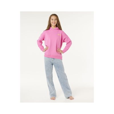 4. RIP CURL Surf Puff Hood-Girl pink sweatshirt