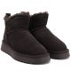 4. Women's leather ankle boots, brown platform snow boots, Vinceza 97961