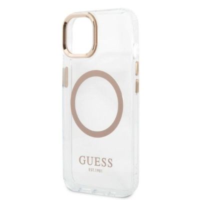 6. Guess GUHMP13MHTRMD iPhone 13 6.1 "gold / gold hard case Metal Outline Magsafe