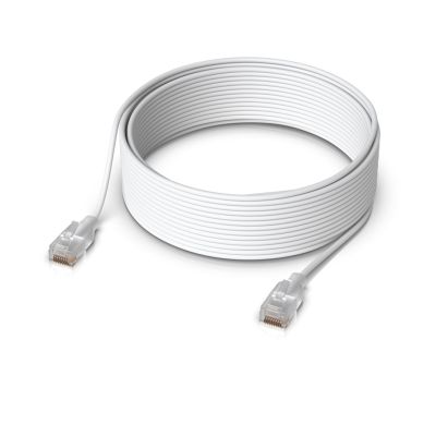 2. Ubiquiti UACC-Cable-Patch-EL-15M-W network cable, translucent, white, Cat6