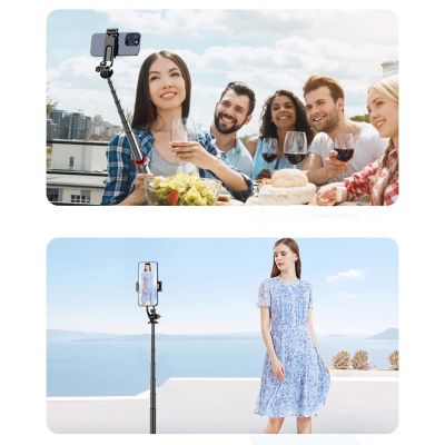 21. Selfie stick WC1Y2S 1.3m aluminum alloy telescopic tripod with phone holder - black