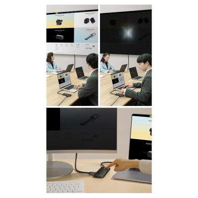 13. Baseus Lite Series multifunctional USB Type C HUB - 2 x USB 3.0 / USB Type C / HDMI 1.4 / SD/TF OTG black (WKQX050001)