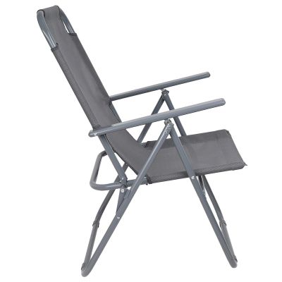23. CAMPING CHAIR WITH ARMRESTS 61x66x65-108CM FOLDING DARK GRAY ENERO CAMP - 2nd QUALITY