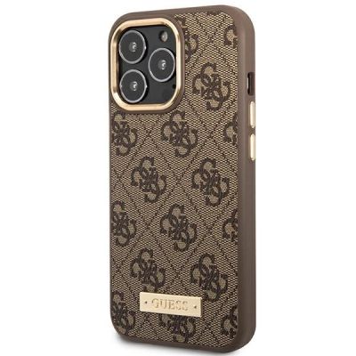 2. Guess GUHMP14LU4GPRW iPhone 14 Pro 6.1 "brown / brown hard case 4G Logo Plate MagSafe