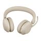 4. Jabra Evolve2 65 UC Stereo Link380c Wireless Over-Ear Headphones, Beige