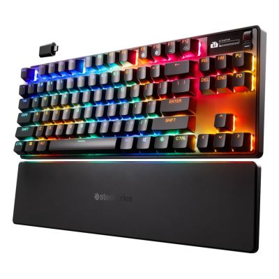 2. SteelSeries Gaming Keyboard Apex Pro TKL Gen 3 US Layout Bluetooth Black 2.4 GHz / Bluetooth/ Wired OmniPoint 3.0 Adjustable HyperMagnetic Switches Wireless connection