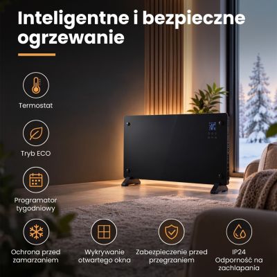 8. Extralink Smart Panel Heater 2000W | Black