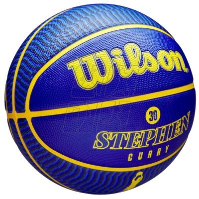 2. Wilson NBA Player Icon Stephen Curry ball for basket WZ4006101XB7