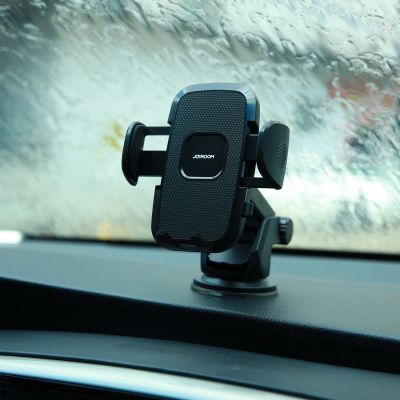 10. Joyroom car phone holder with telescopic extendable arm for dashboard and windshield black (JR-ZS259)