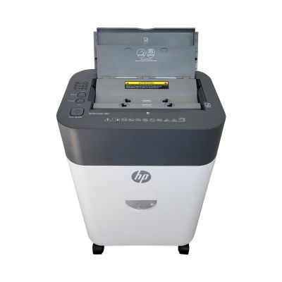 22. HP ONESHRED Auto 100CC Paper Shredder, White and Gray