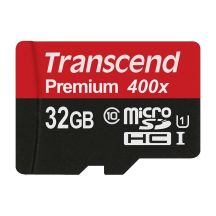 SD microSD Card 32GB Transcend SDHC UHS1 w/adapter