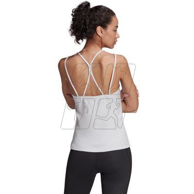 4. Adidas Studio Slim Strappy Back Tank Top W HE3141