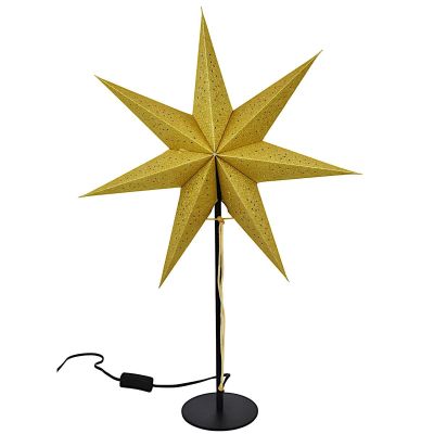 2. DECORATIVE STAR FLOOR LAMP 65 CM E14 GOLD