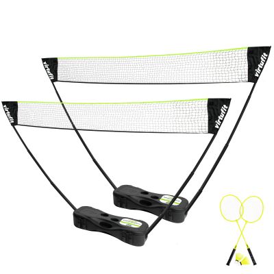 28. VIRTUFIT 2-IN-1 PORTABLE BADMINTON AND TENNIS SET - INCLUDES CASE AND RACKETS