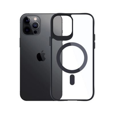 6. 3mk Satin Armor MagCase with MagSafe for iPhone 12 Pro Max - Clear with Black Frame