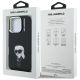 8. Karl Lagerfeld IML Aquarelle Karl & Logo MagSafe Case for iPhone 16 Pro Max - Black