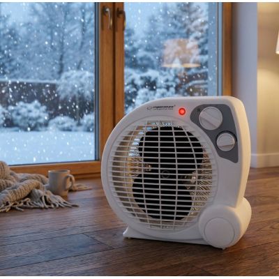 6. Esperanza Mojave EHH002 fan heater (2000W; 3 heating levels; white)