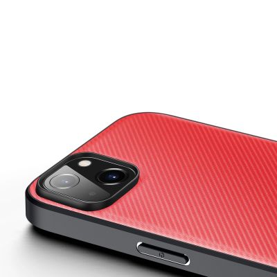 6. Dux Ducis Fino case cover made of nylon for iPhone 14 Plus red