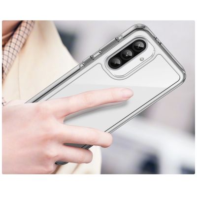 5. Outer Space Case for Samsung Galaxy A26 Cover with Flexible Frame - Transparent