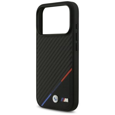 6. BMW M Carbon Tricolor Line MagSafe Case for iPhone 17 Pro - Black