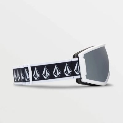 3. Volcom MIGRATIONS WHITE RERUN/SILVER CHROME snowboard goggles (VG0022116)