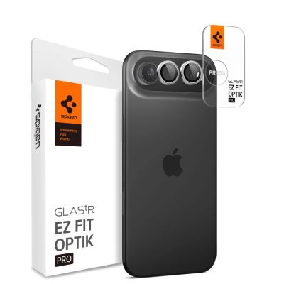 Spigen Optik Pro GLAS.TR ”EZ FIT” Camera Cover 2-pack for iPhone Air - Silver