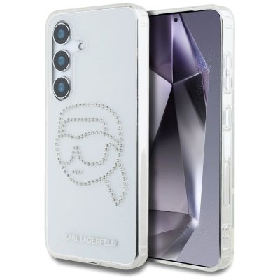 Case Karl Lagerfeld Rhinestones Karl Head Logo Samsung Galaxy S25 transparent